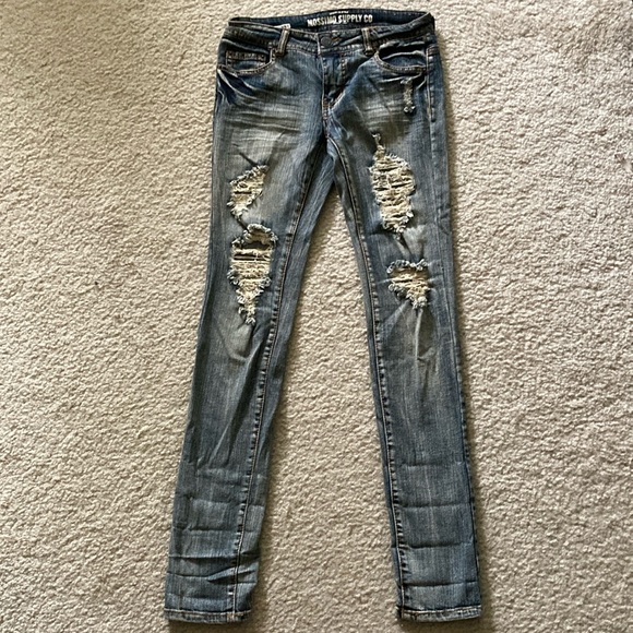 Mossimo Supply Co Distresses Skinny Jeans | sz 3 - Picture 6 of 6